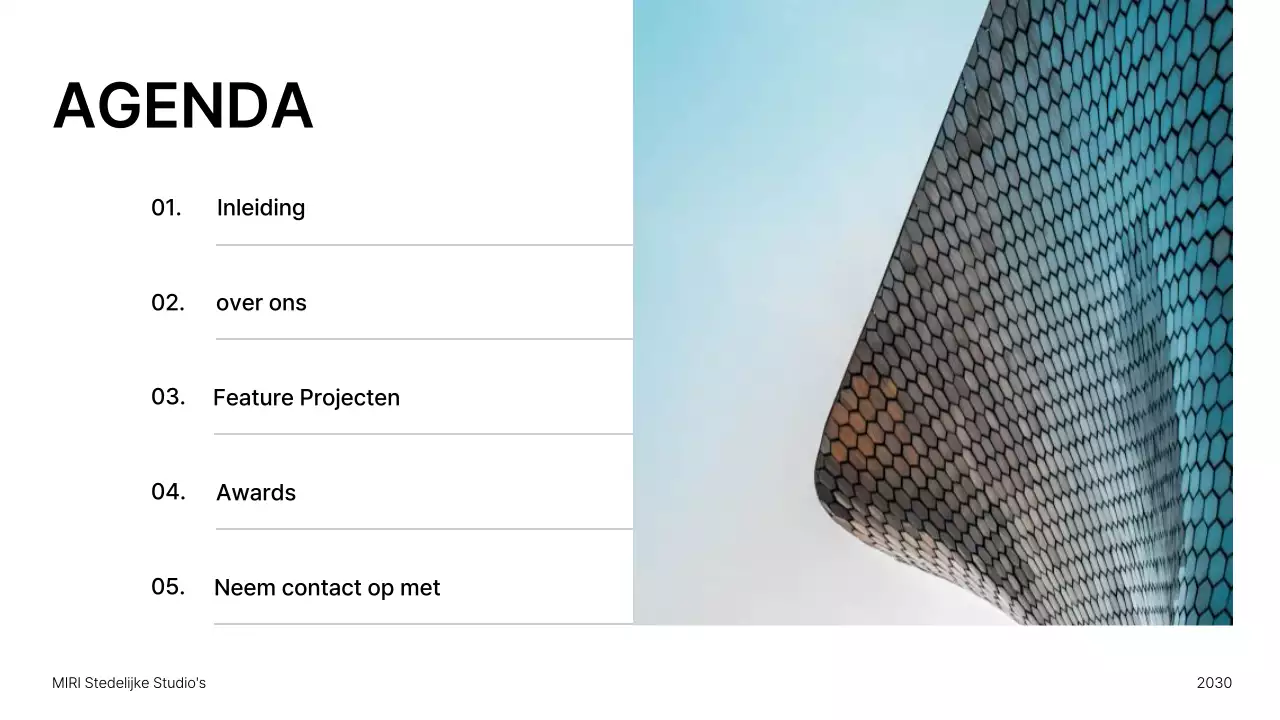 Presentatie minimalistische architectuurportefeuille