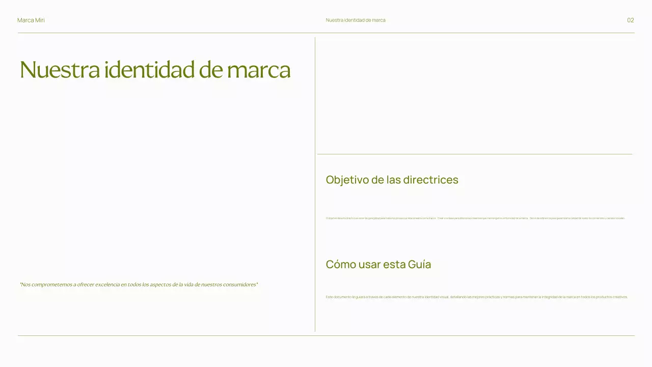 Presentación de las directrices de la marca Trendy Bold