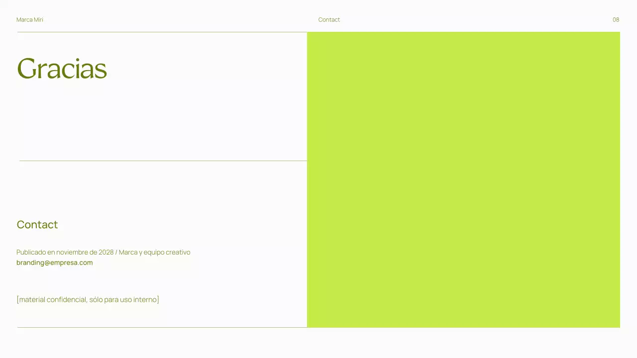 Presentación de las directrices de la marca Trendy Bold