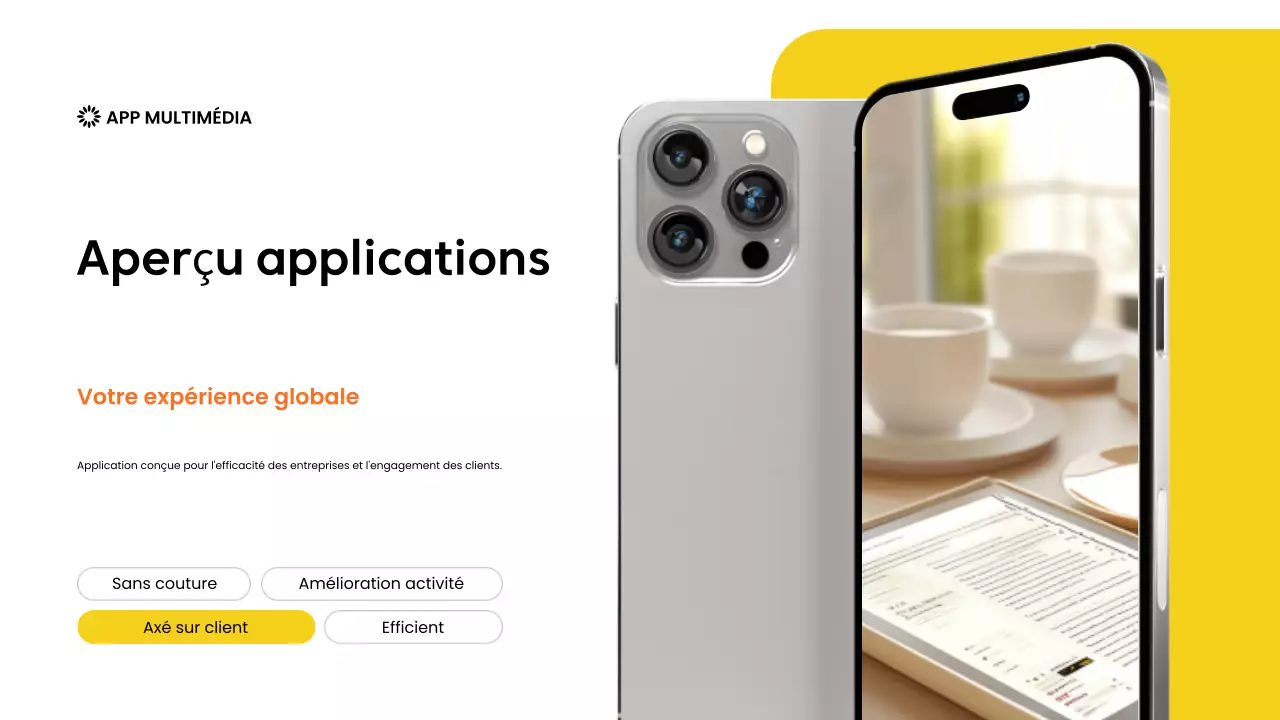 yellow modern mobile app promotion