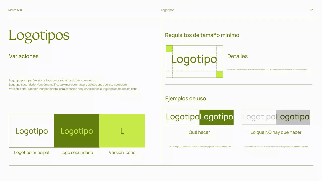 Presentación de las directrices de la marca Trendy Bold