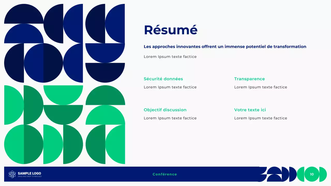 Présentation géométrique à la conférence