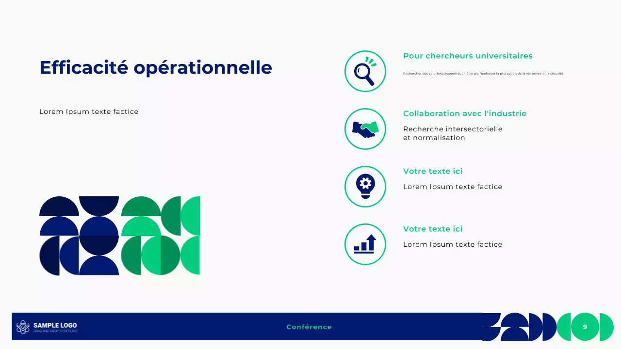 Présentation géométrique à la conférence