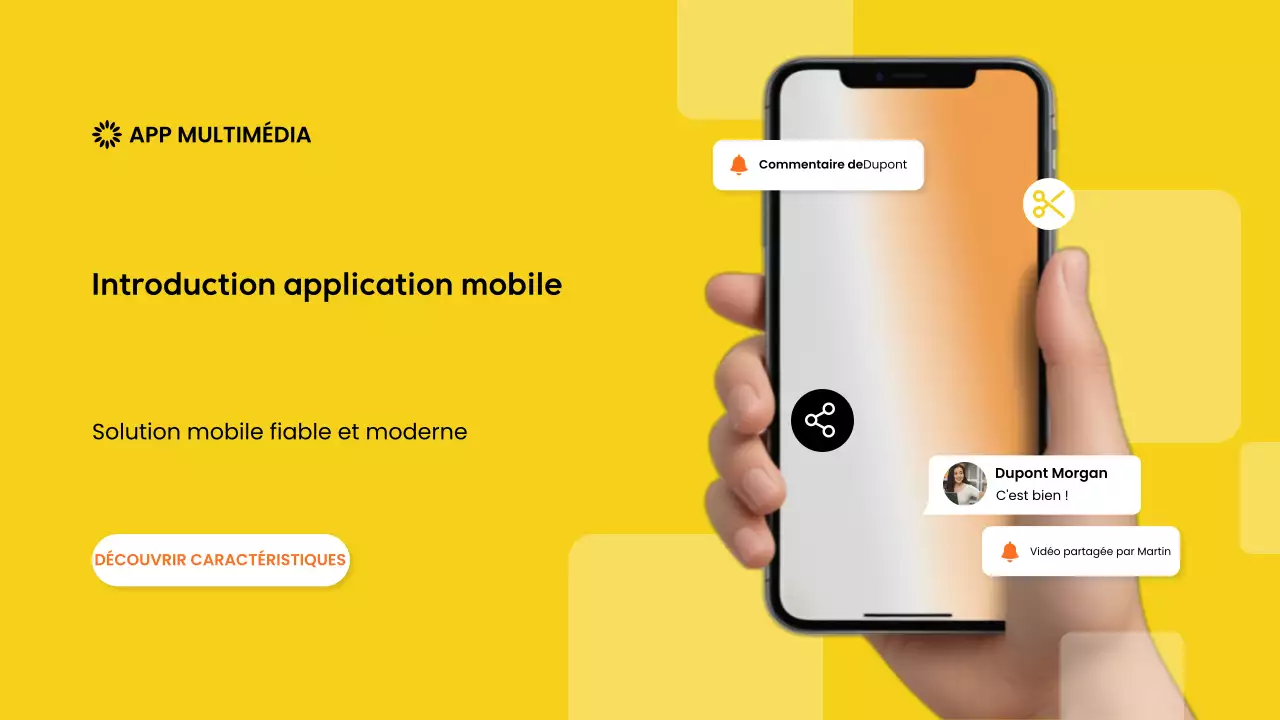 yellow modern mobile app promotion