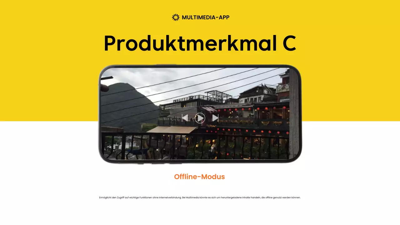 gelbe moderne mobile App Werbung