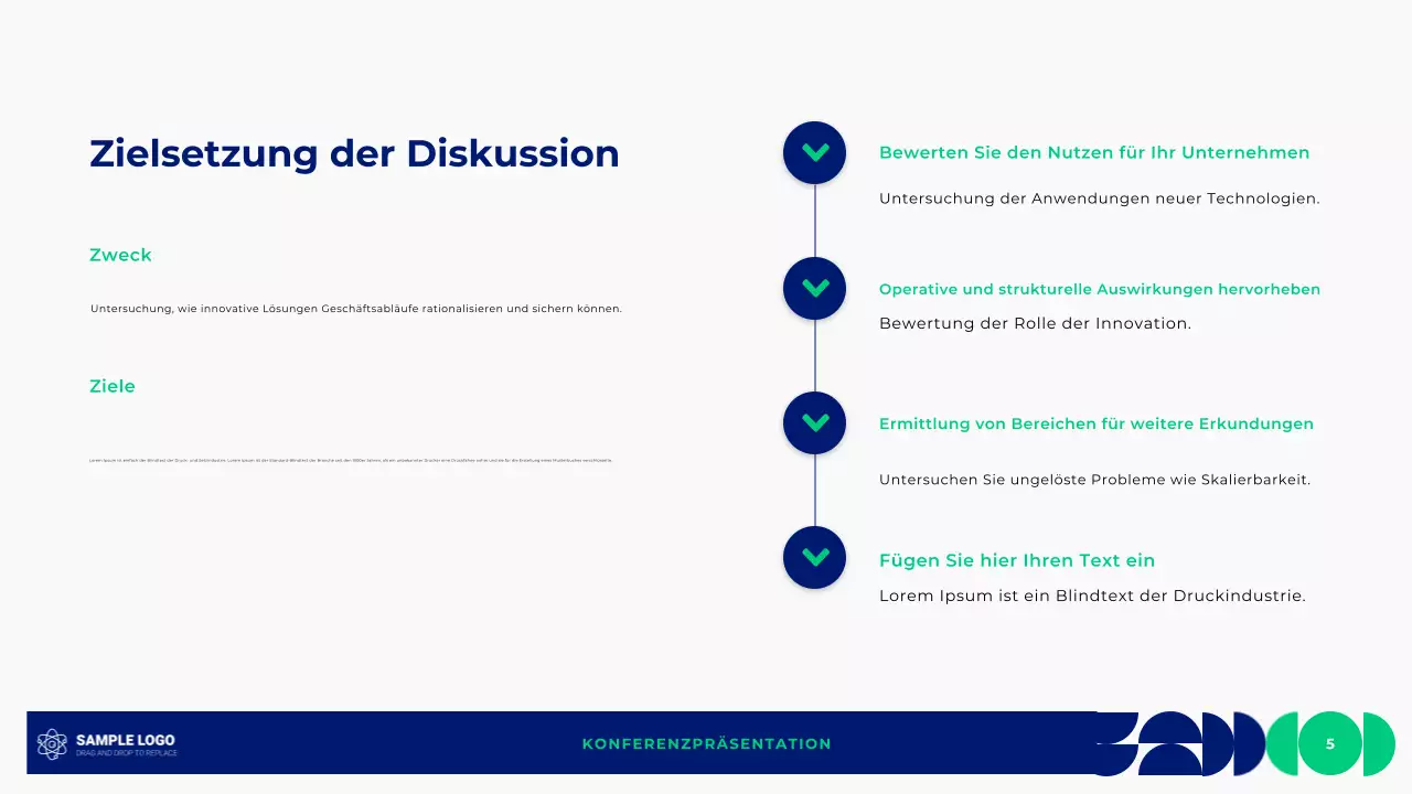 Geometrische Konferenzpräsentation