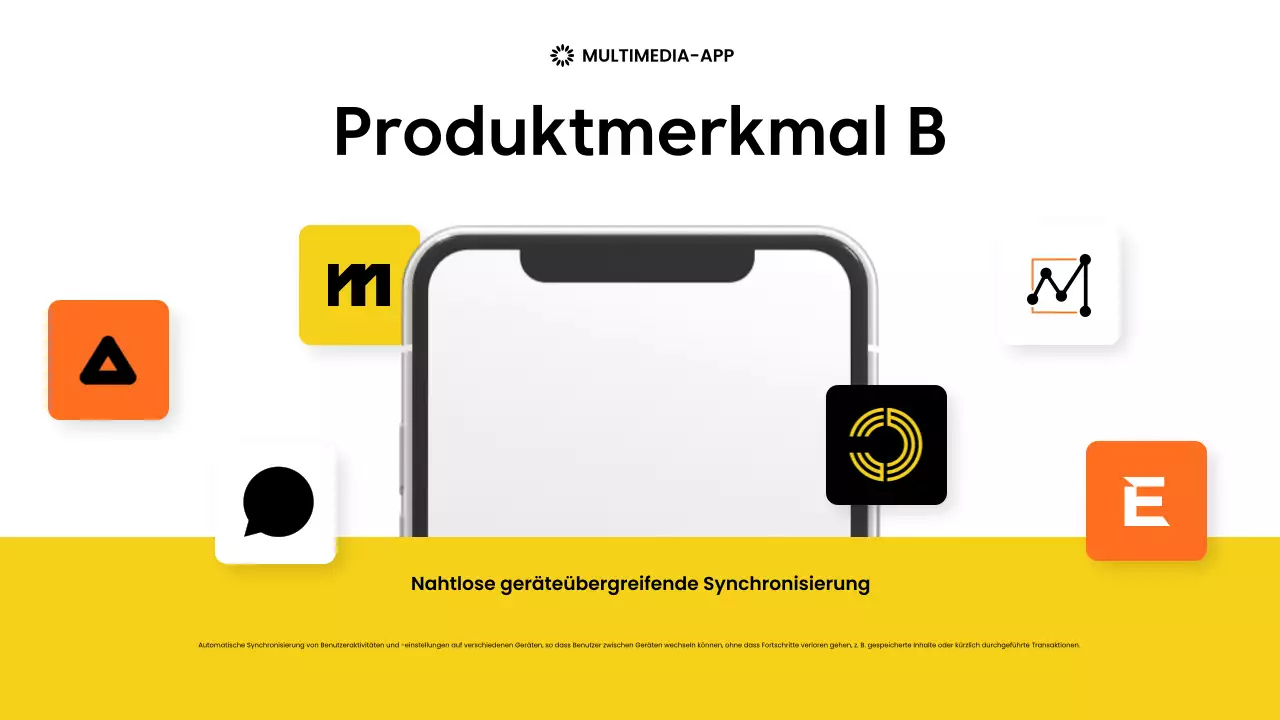 gelbe moderne mobile App Werbung