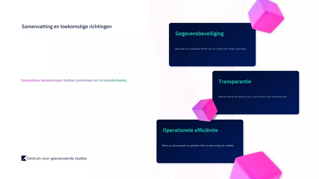 aankondiging conferentie dark modern