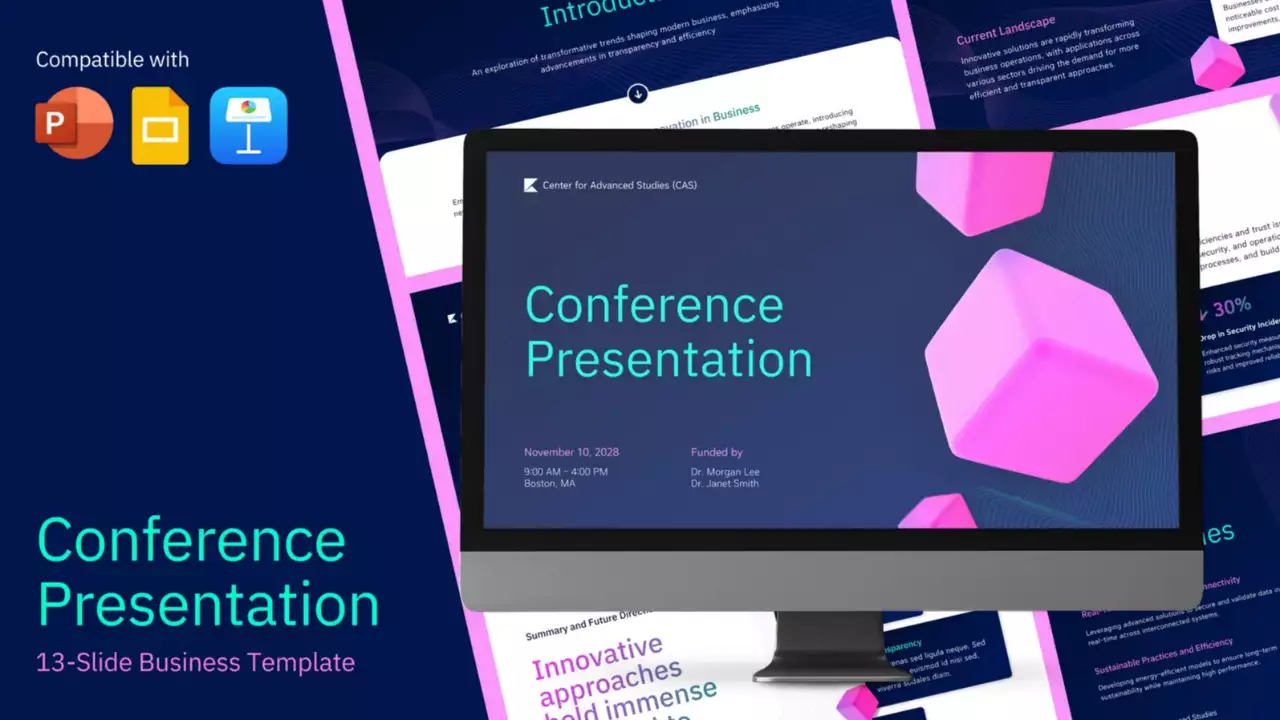 aankondiging conferentie dark modern