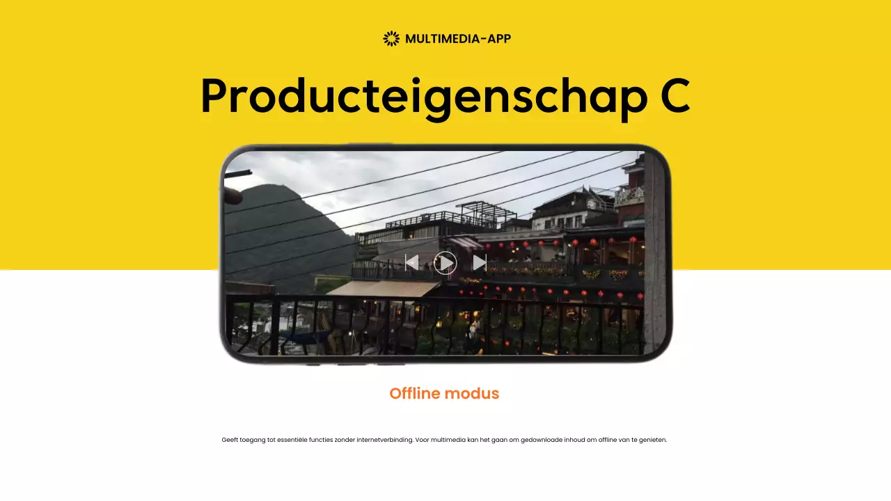 gele moderne mobiele app promotie