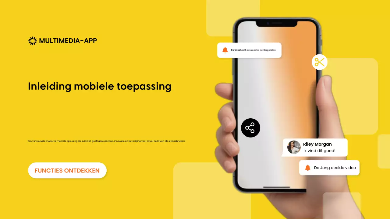 gele moderne mobiele app promotie