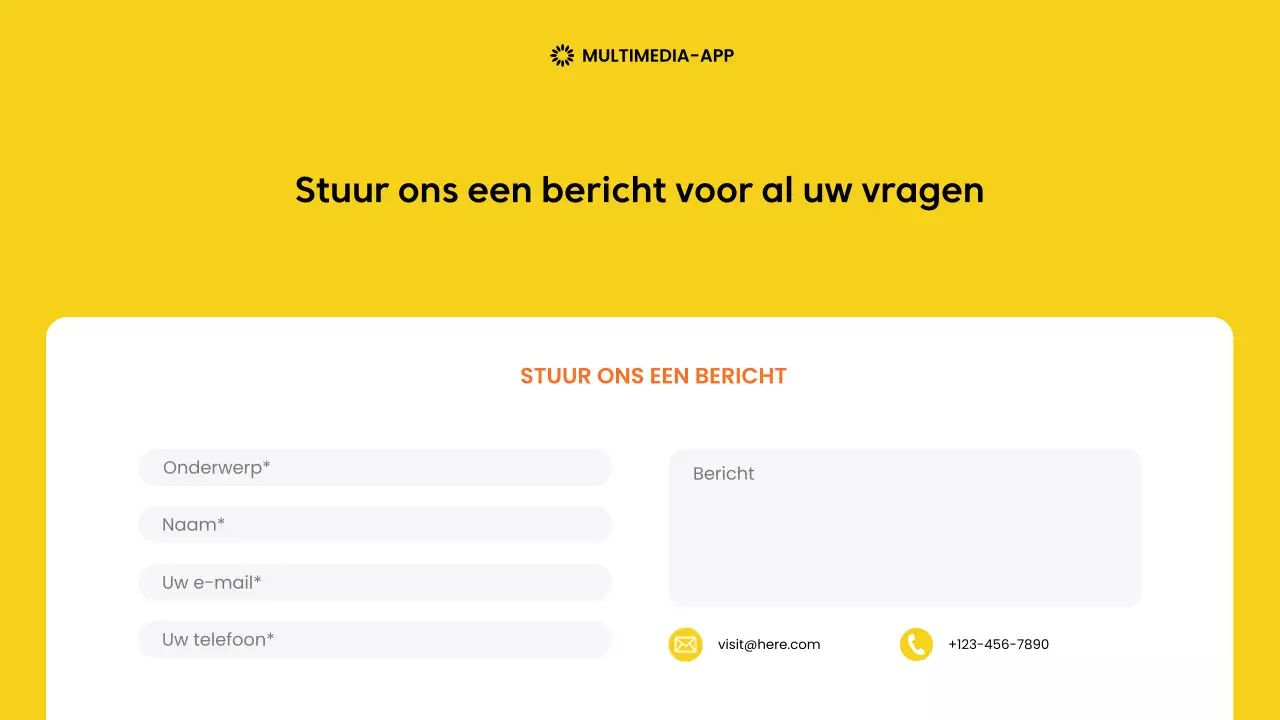 gele moderne mobiele app promotie