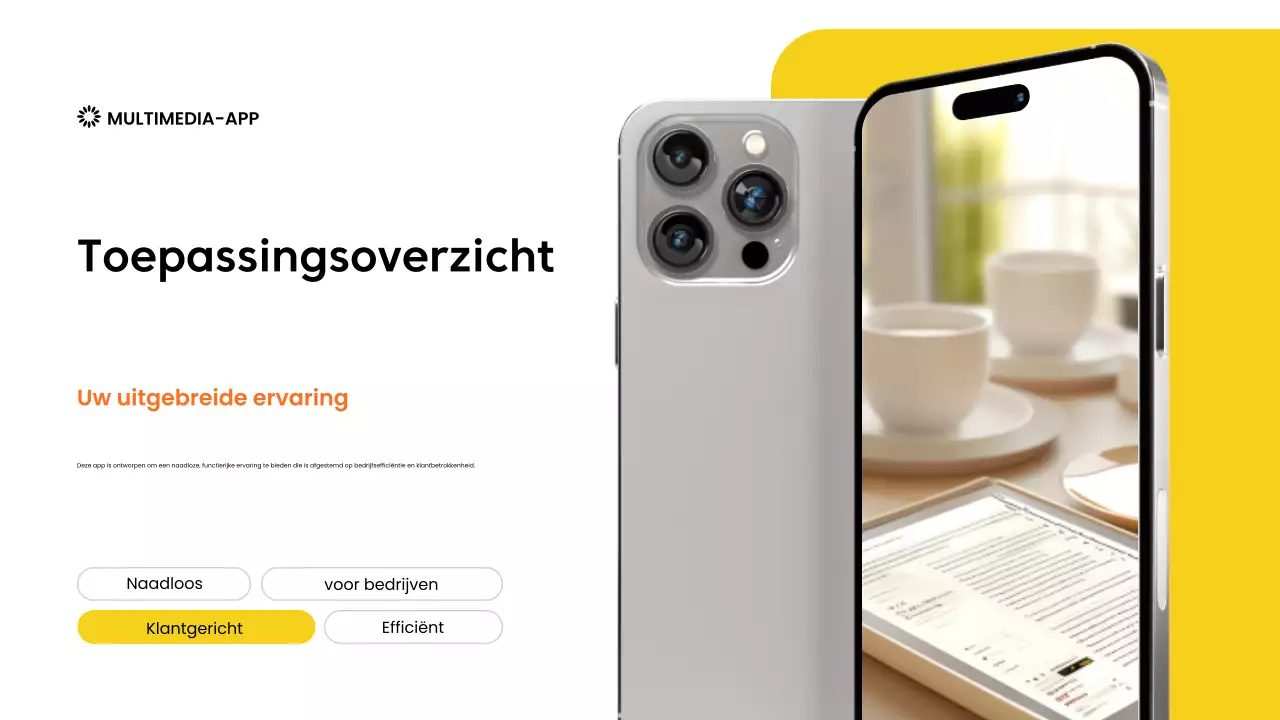 gele moderne mobiele app promotie