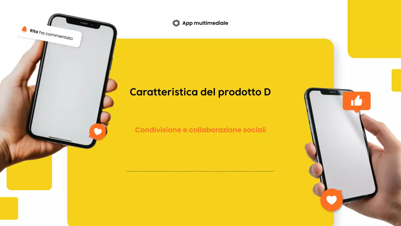 promozione di un'applicazione mobile gialla e moderna