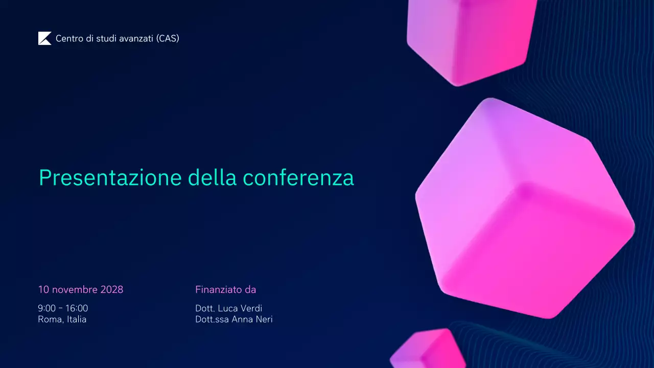 annuncio della conferenza dark modern