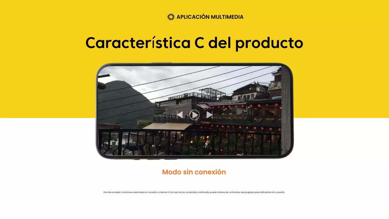 promoción de la aplicación móvil yellow modern