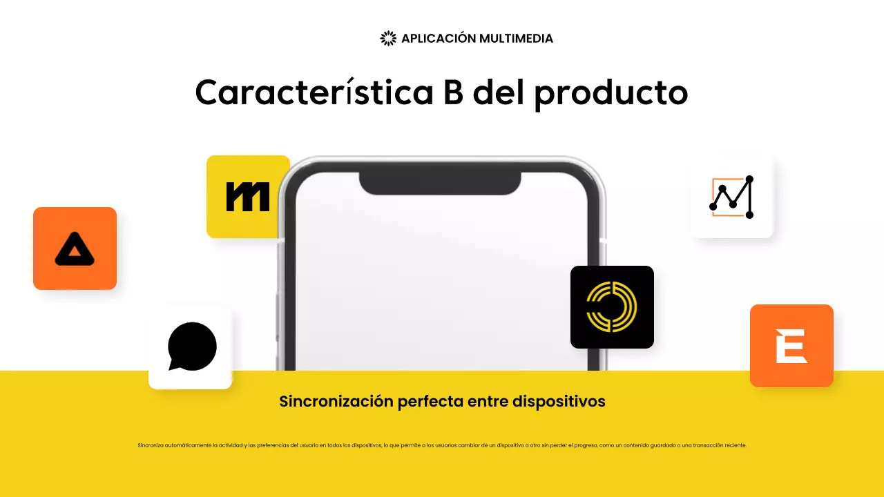 promoción de la aplicación móvil yellow modern