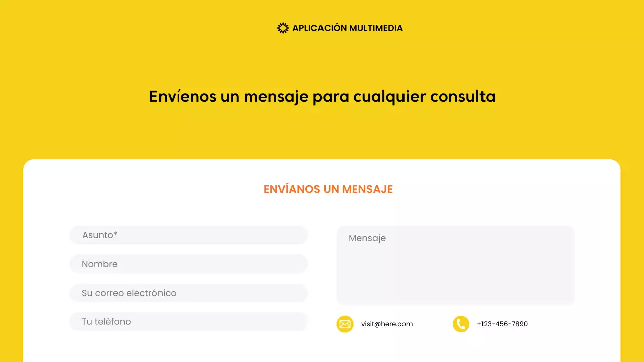 promoción de la aplicación móvil yellow modern