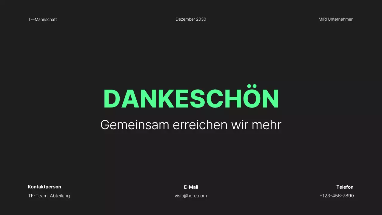 black modern Monatsbericht