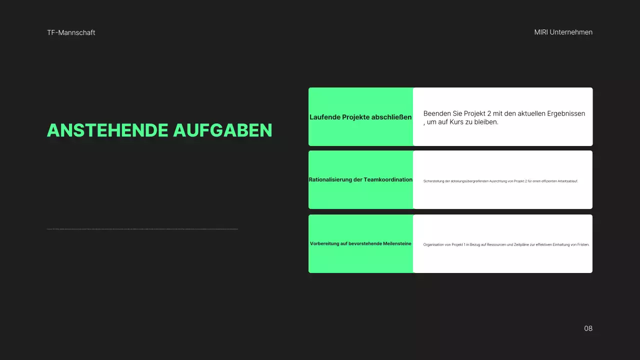 black modern Monatsbericht