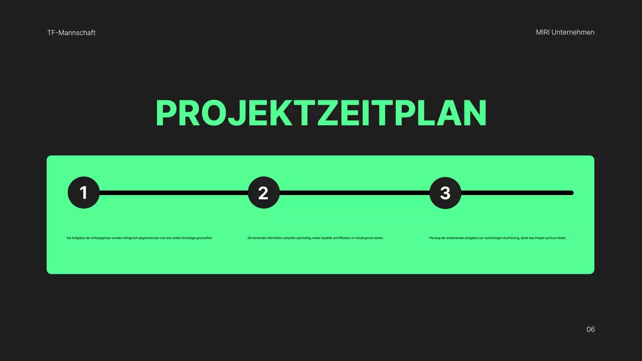 black modern Monatsbericht