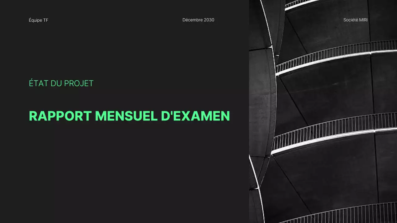 rapport d'examen mensuel black modern