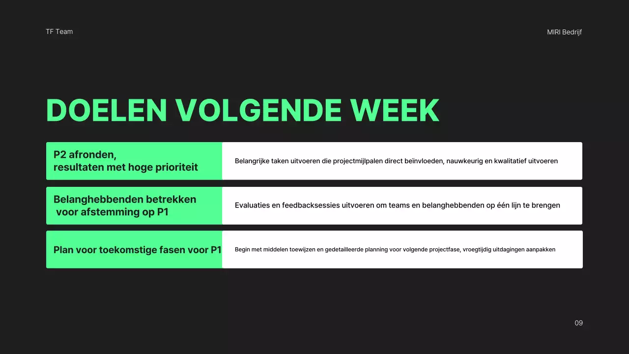 zwart modern maandoverzicht