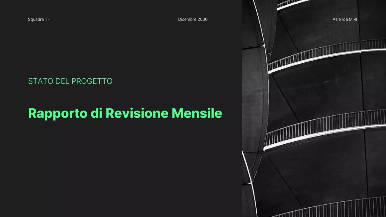 rapporto di revisione mensile black modern