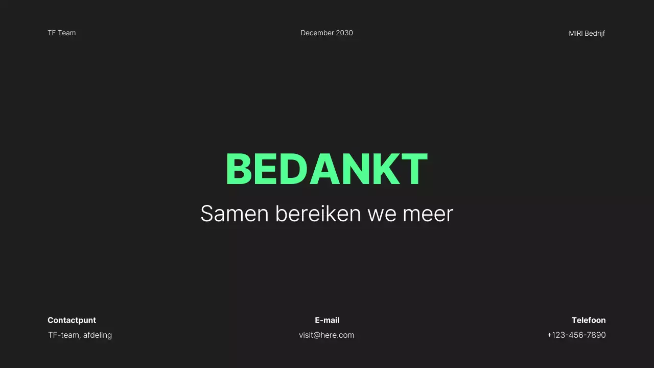 zwart modern maandoverzicht