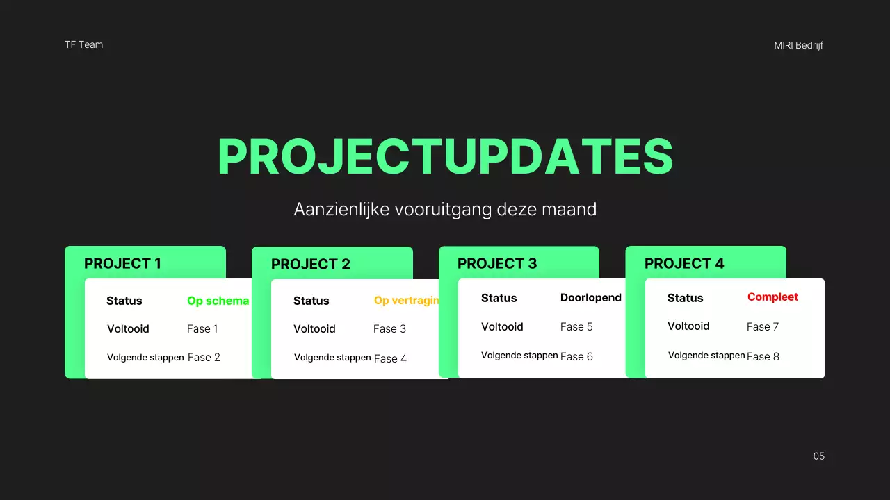 zwart modern maandoverzicht