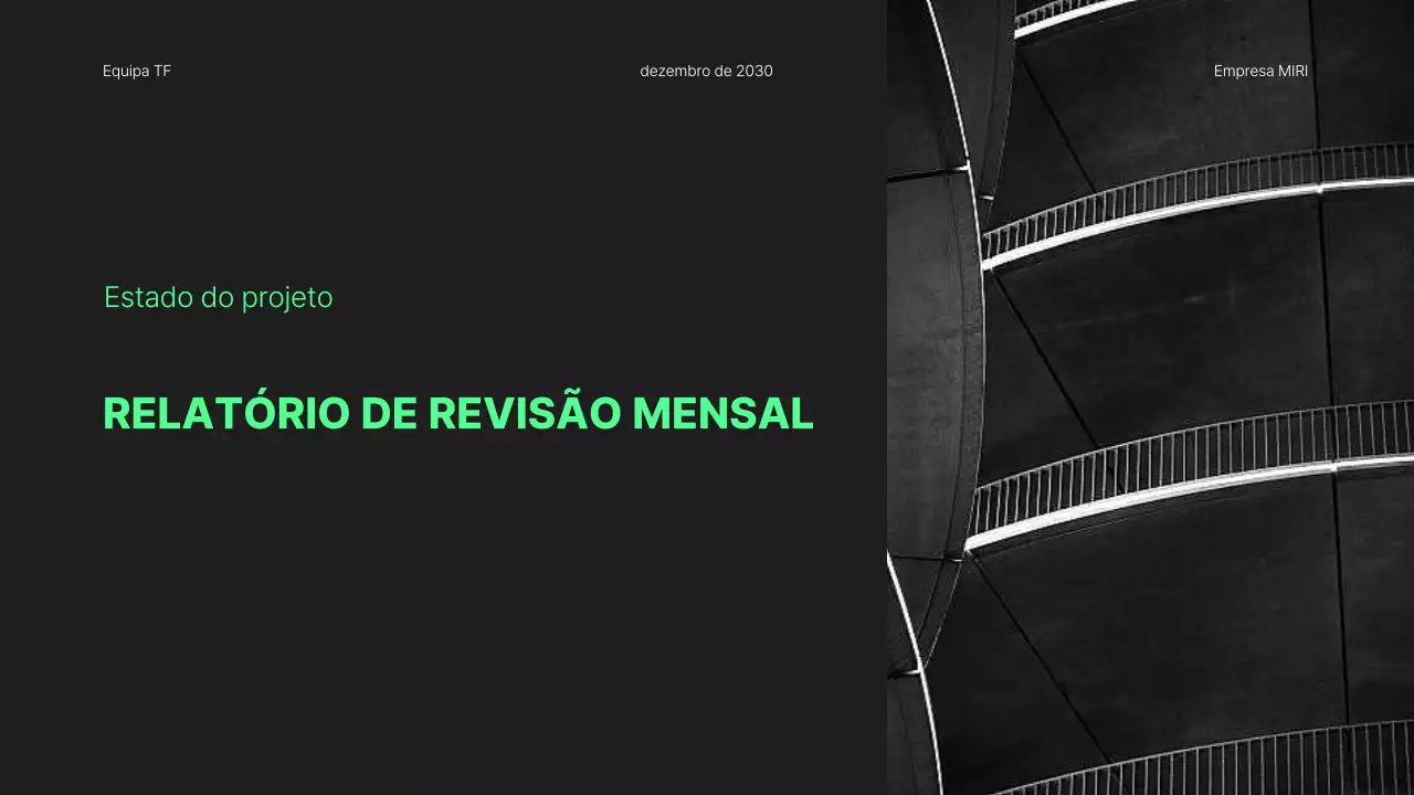 relatório mensal de revisão da Black Modern