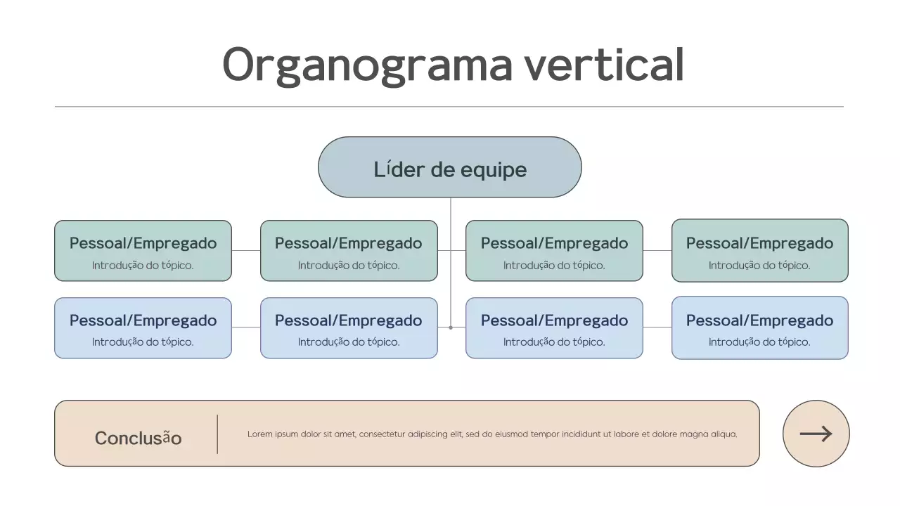 plano organizacional vertical de base da empresa azul