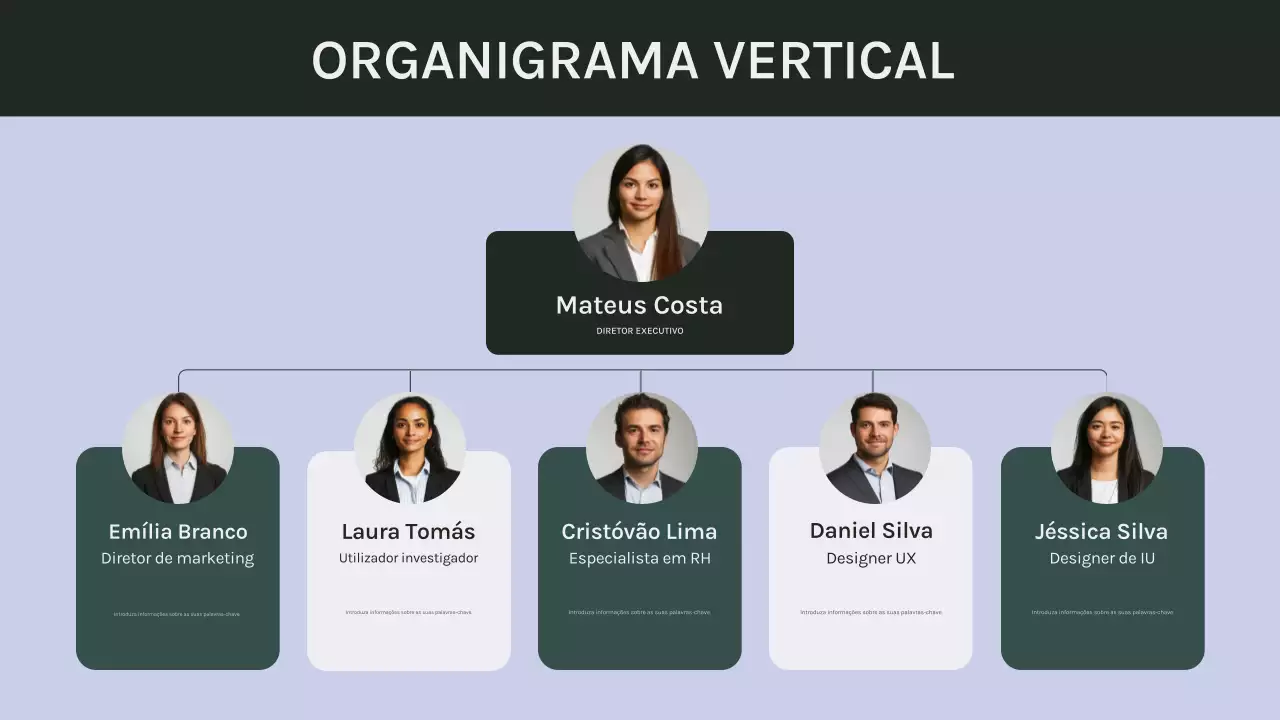 esquema empresarial organizacional vertical básico púrpura