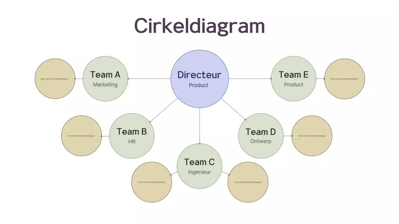 roze geometrische cirkelvormige verticale organisatorische lay-out