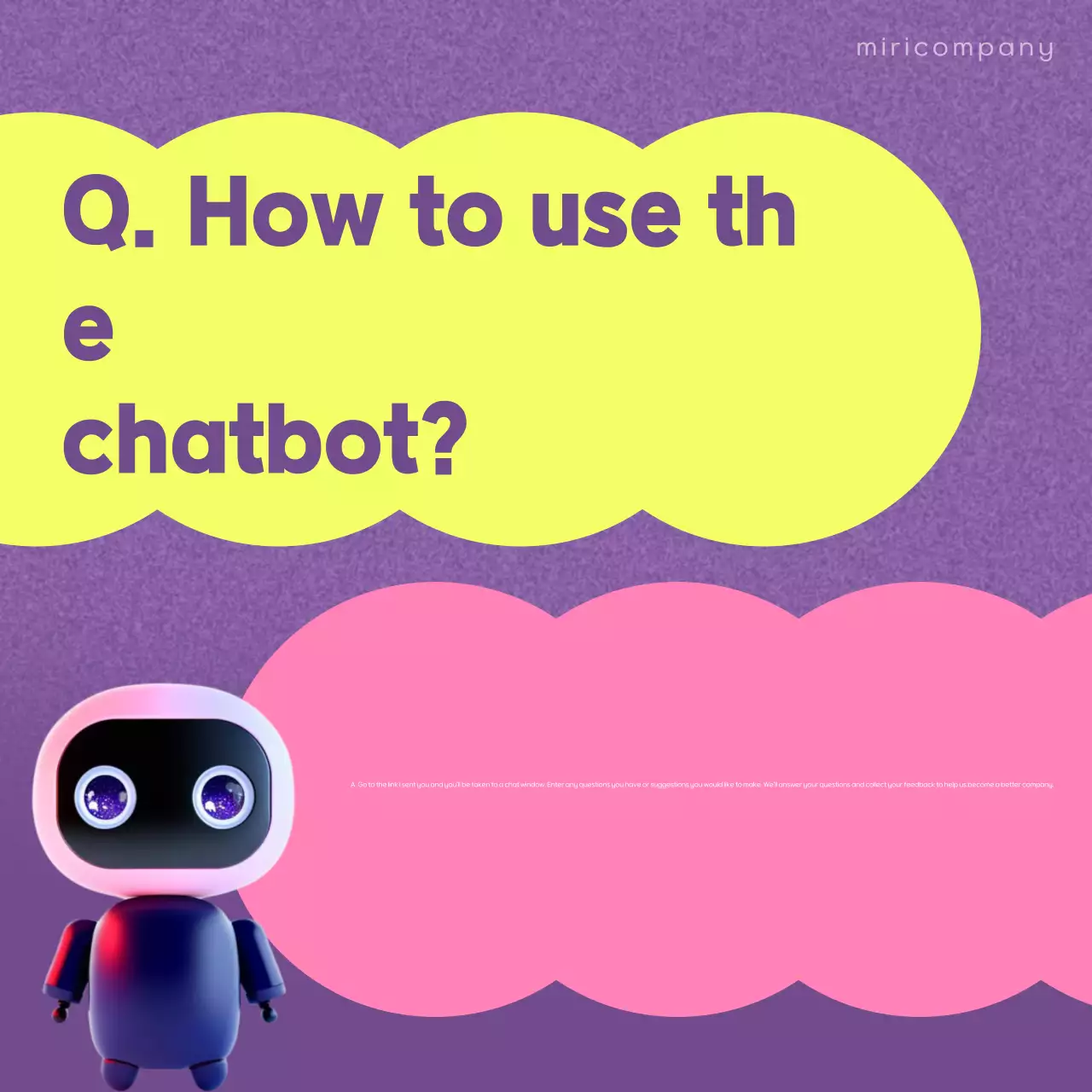 Carrossel de promoção de chatbot moderno roxo no Instagram