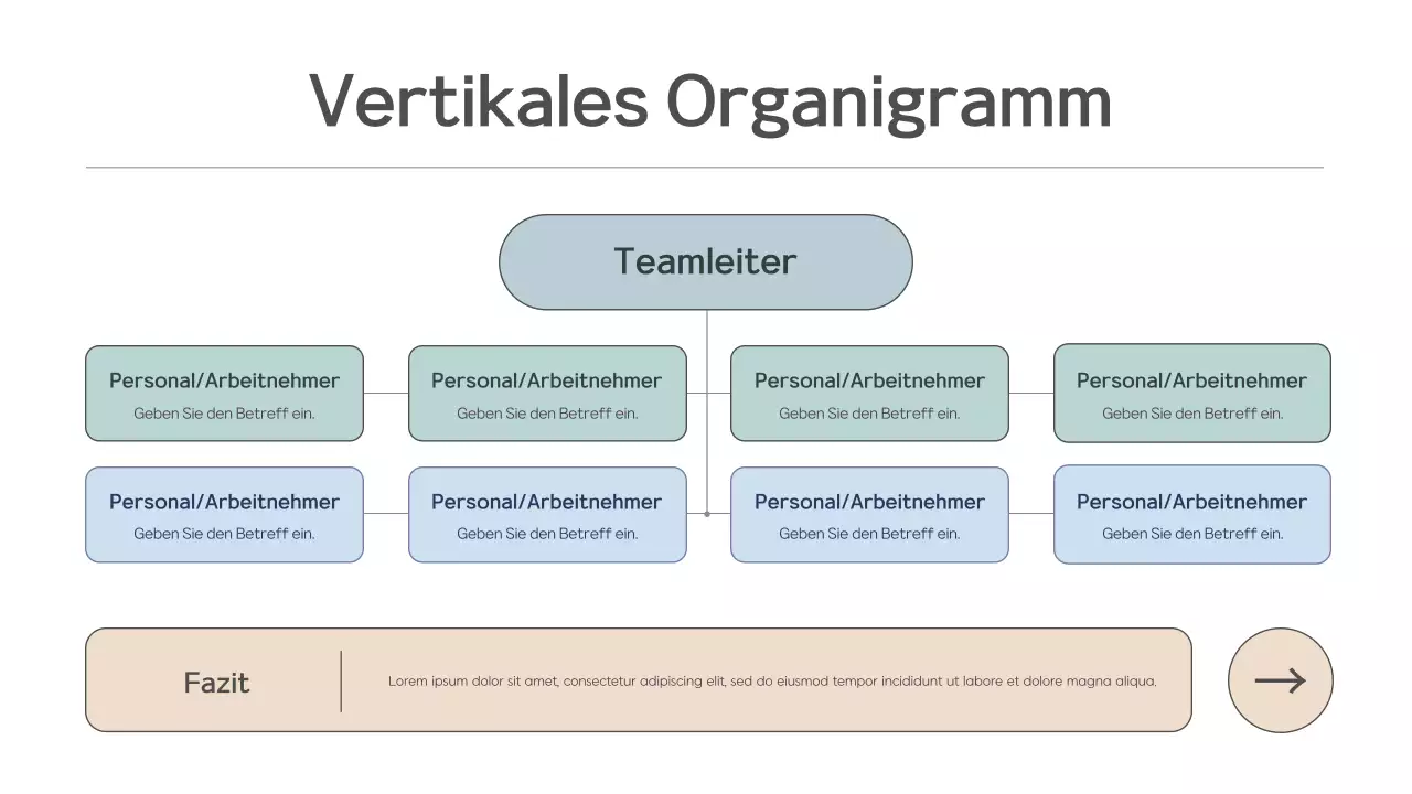 blue basic business vertical Organisationsplan
