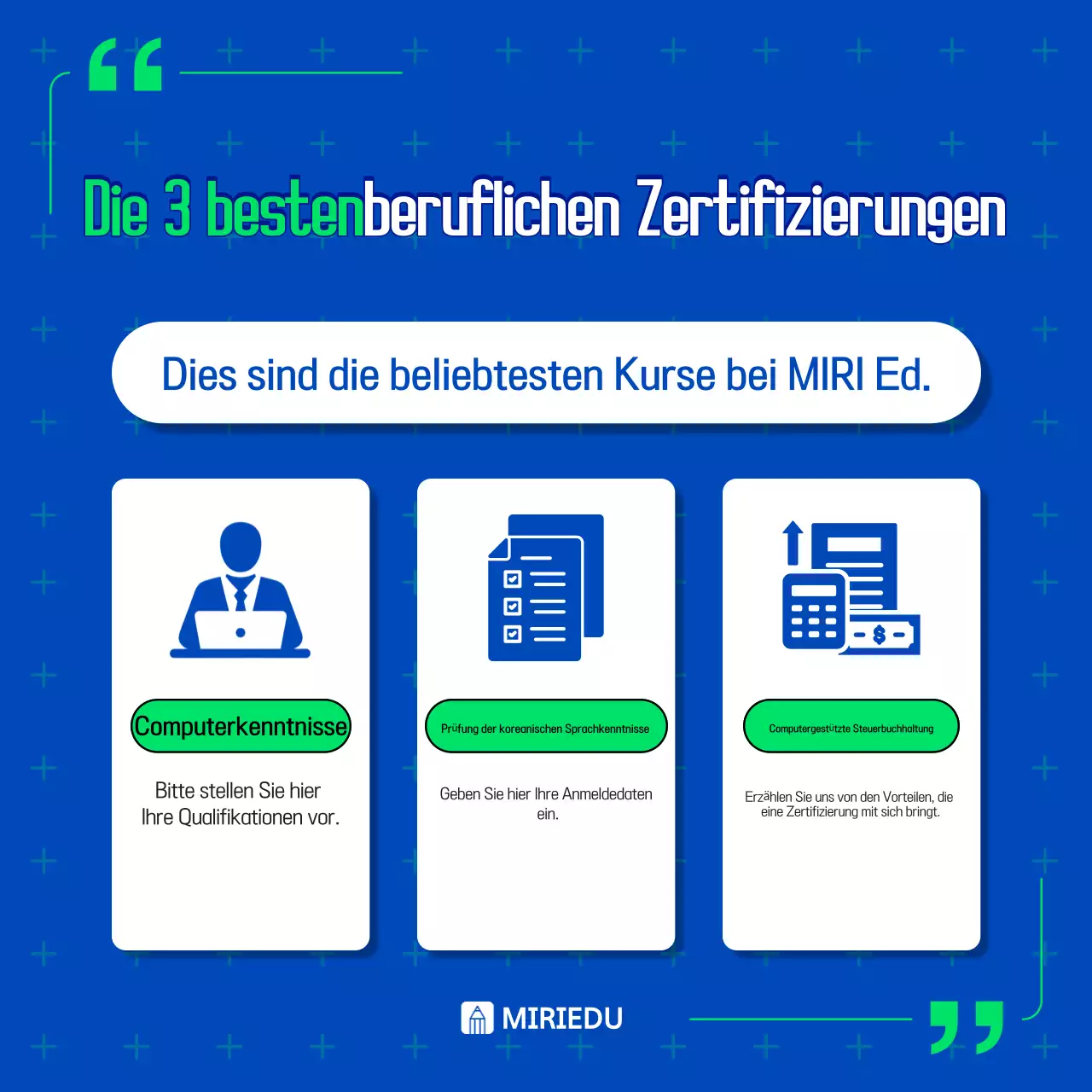 Blue Trending Workplace Education-Anzeigen