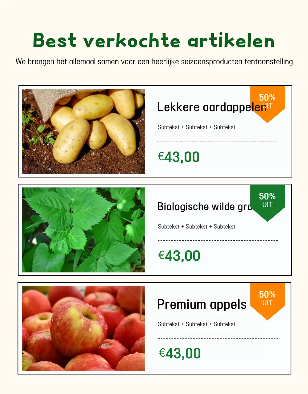 Beige Eenvoudige Verkoop