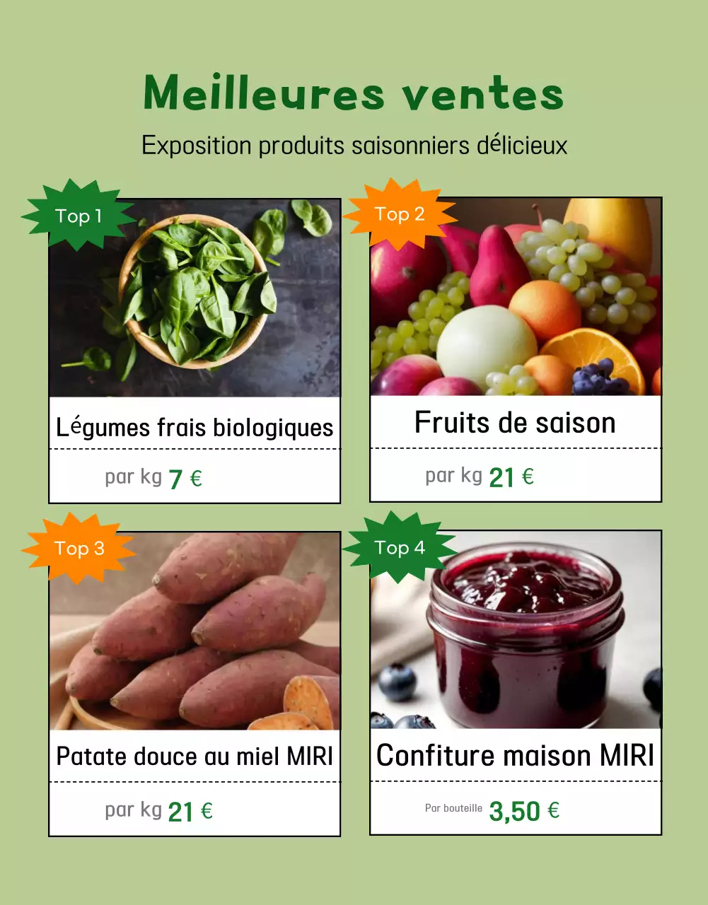 Beige Simple Produce Sale (vente de produits simples)