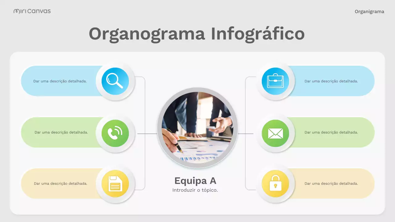 esquema de organigrama moderno cinzento