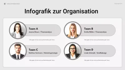 graues modernes Organigramm Layout