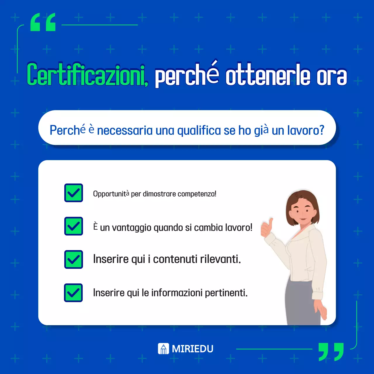 Annunci di formazione sul posto di lavoro di tendenza blu