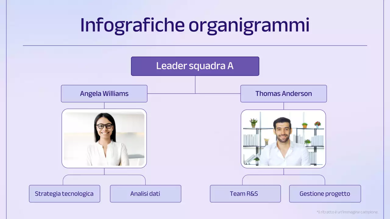guida all'organigramma moderno viola