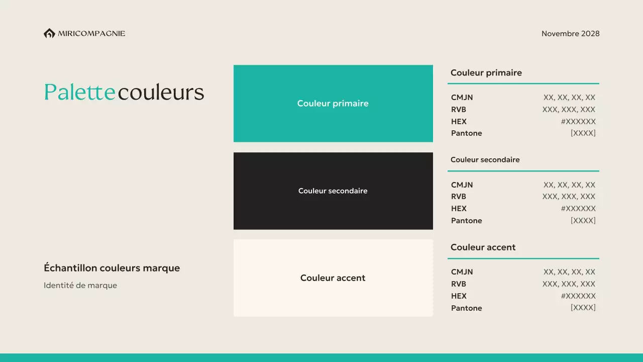 ligne directrice de la marque moderne de la menthe