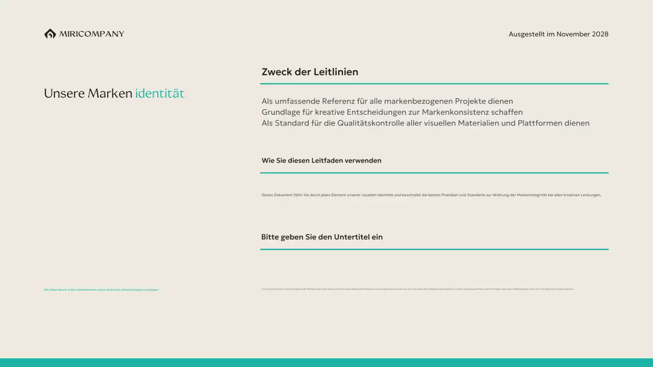 mint moderner Markenleitfaden