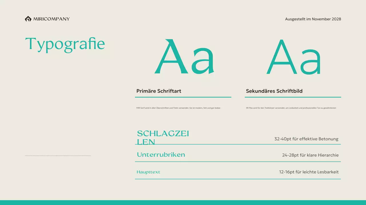 mint moderner Markenleitfaden