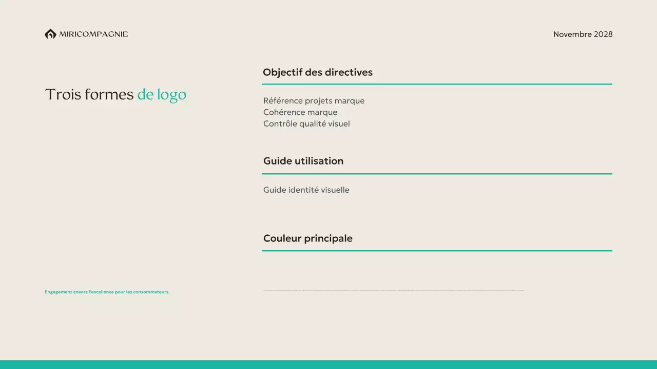 ligne directrice de la marque moderne de la menthe