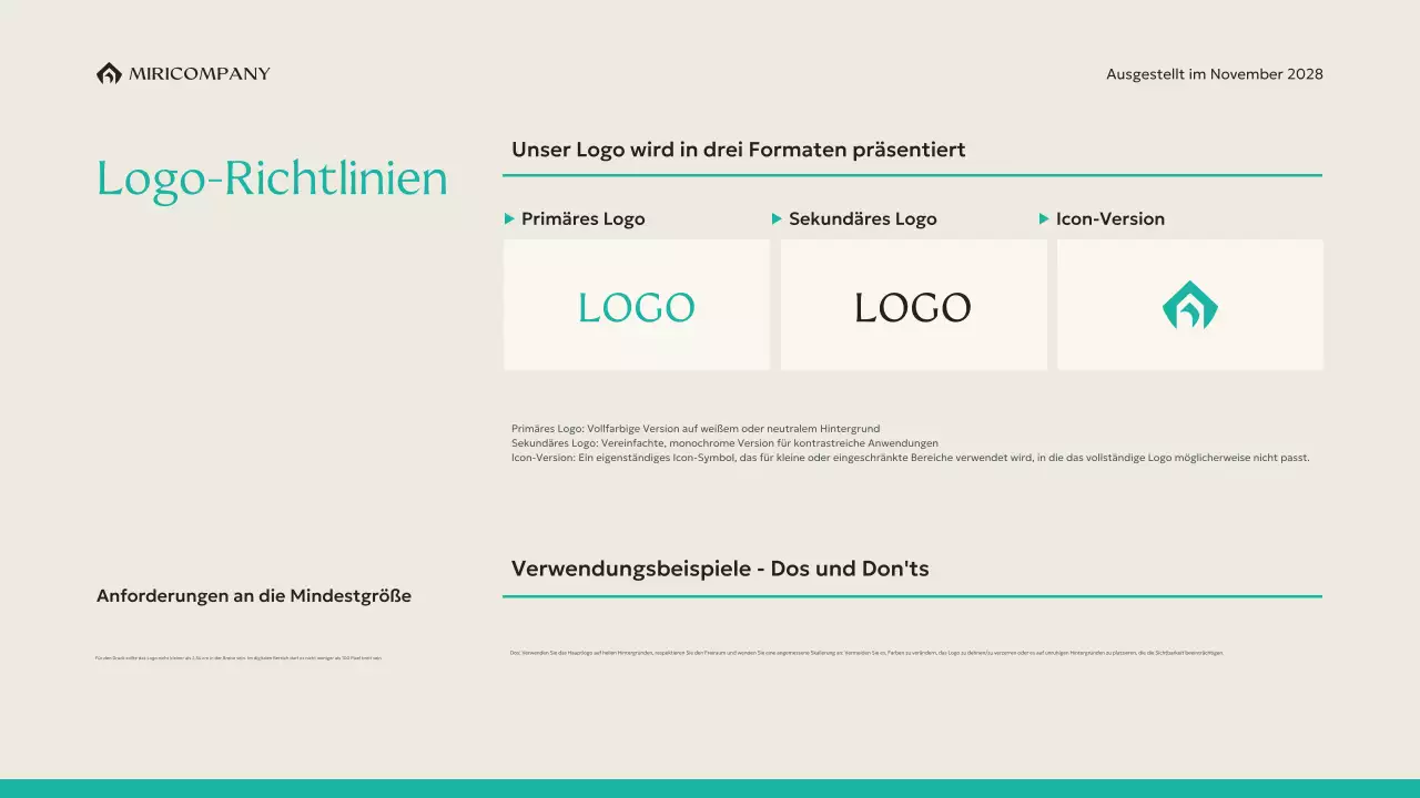 mint moderner Markenleitfaden