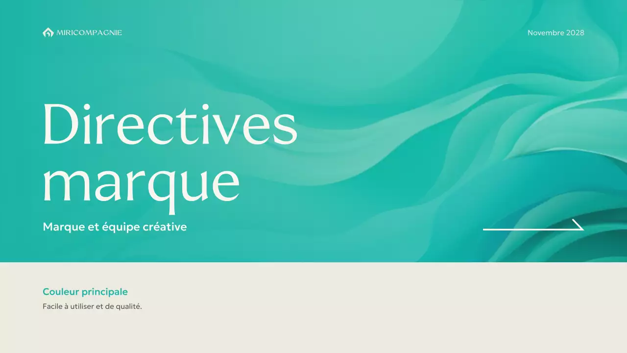 ligne directrice de la marque moderne de la menthe