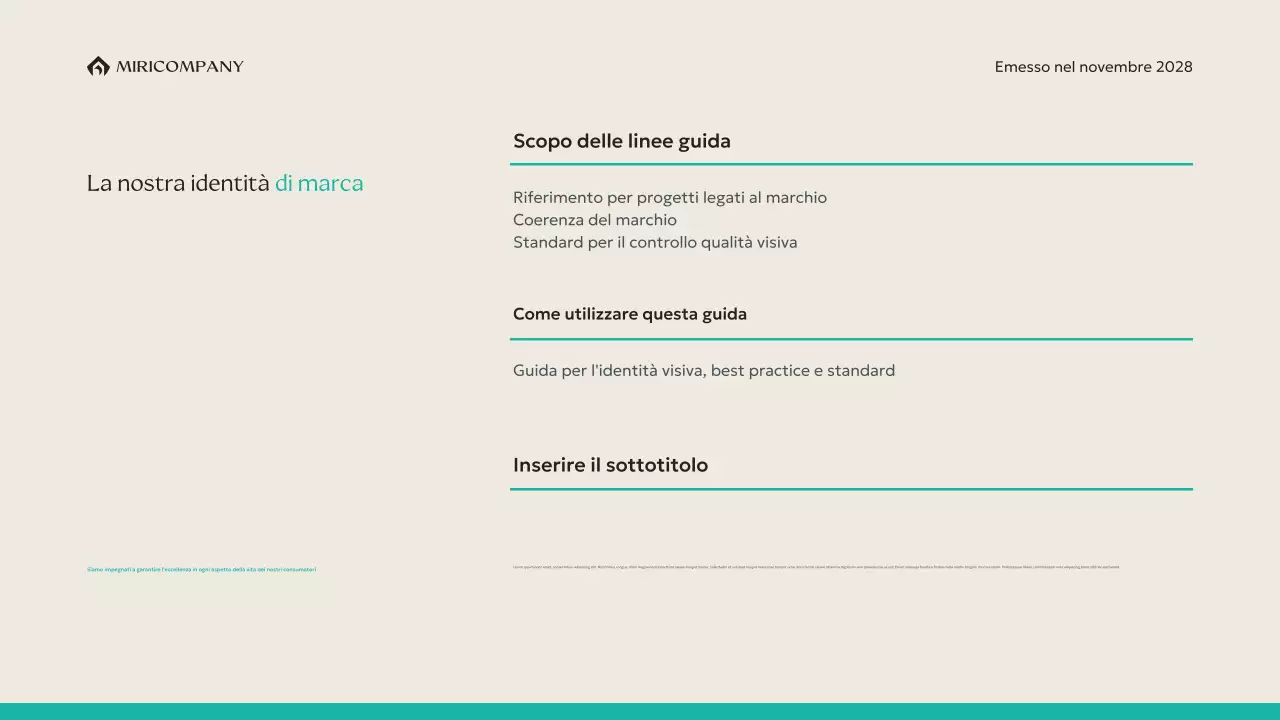 linea guida del marchio moderno menta